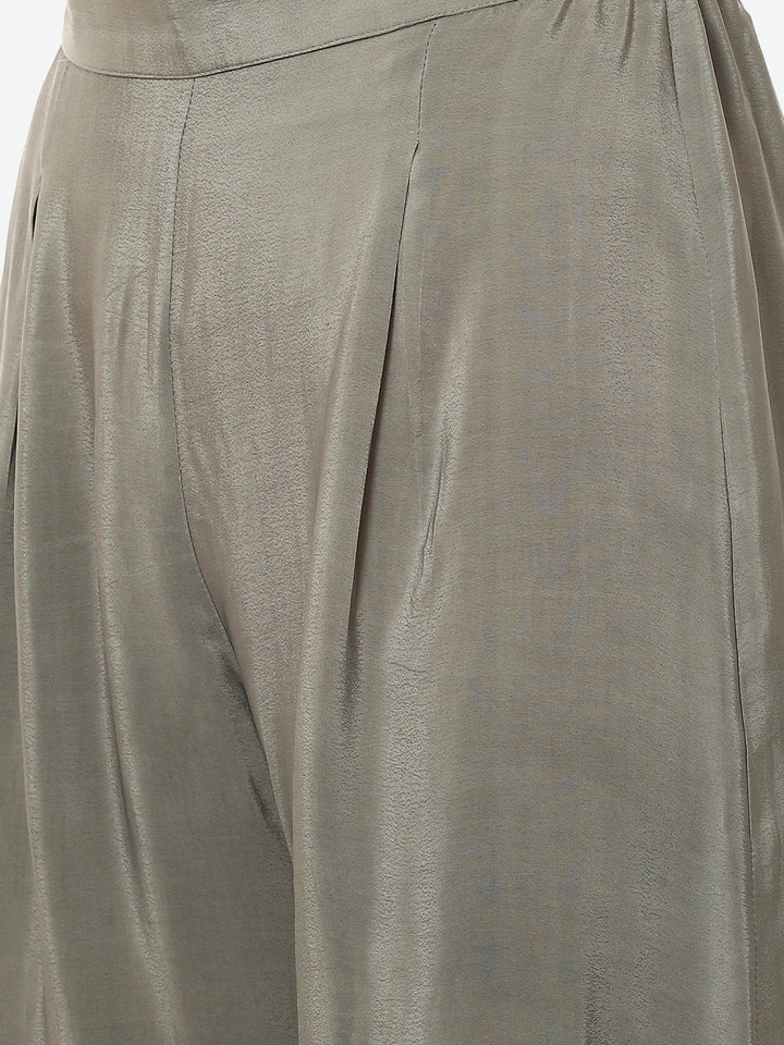 Digital Printed Crepe Kurta With Palazzo &amp; Georgette Dupatta