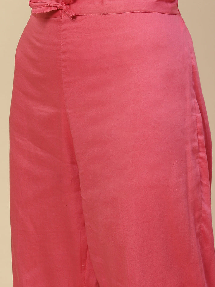 Resham Booti Satin Kurta With Pants &amp; Dupatta