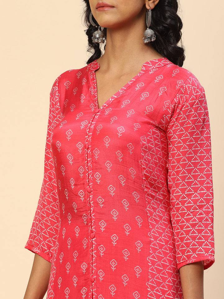 Printed Muslin Kurta With Pants