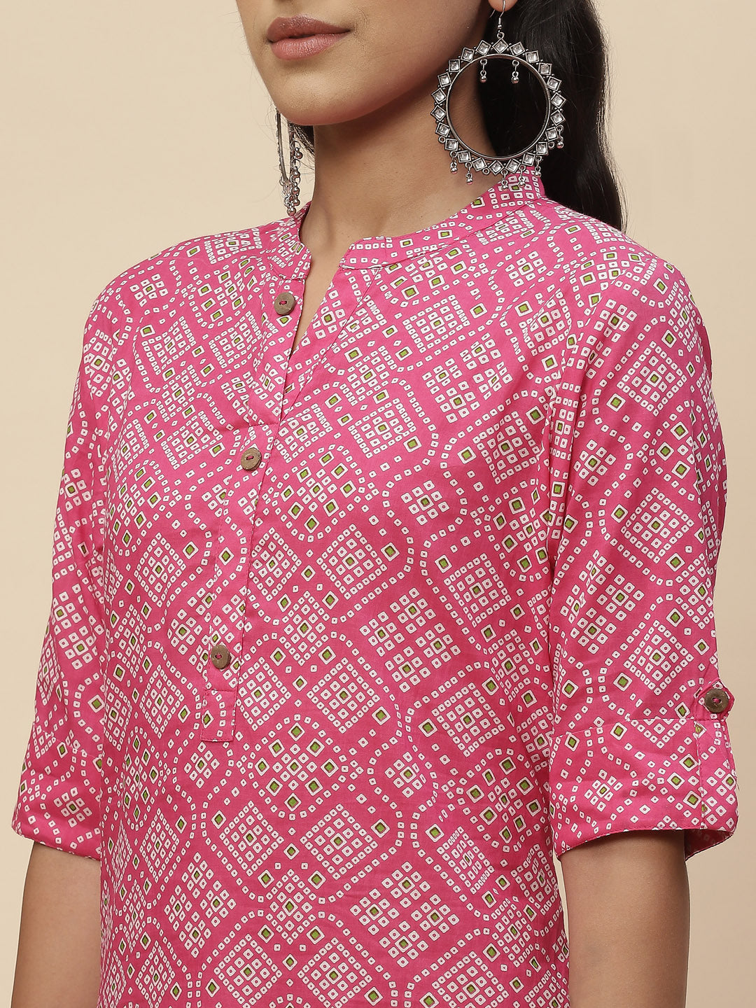 Bandhani Printed Cotton Kurta