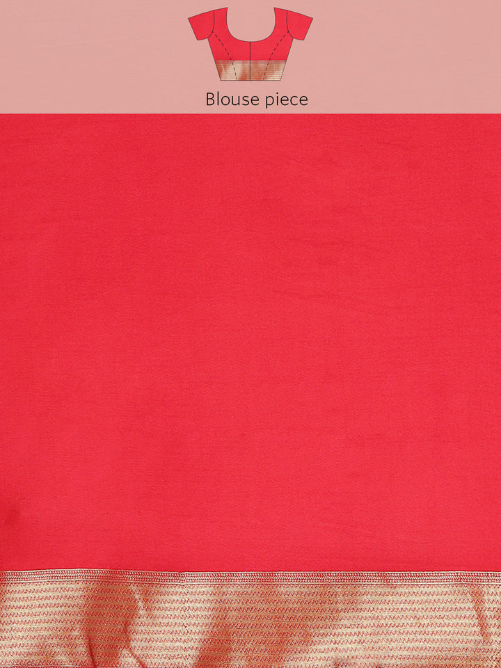 Zari Booti Border Woven Art Handloom Saree