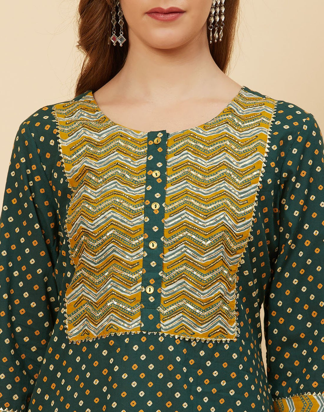 Printed Cotton Kurti With Salwar