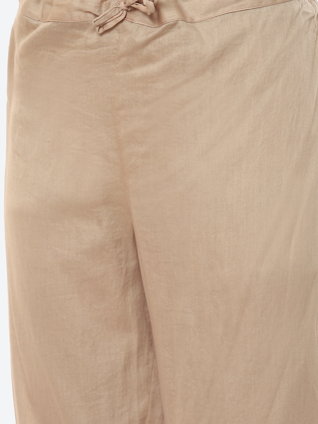 Resham Neck Booti Cotton Kurta With Pant &amp; Dupatta