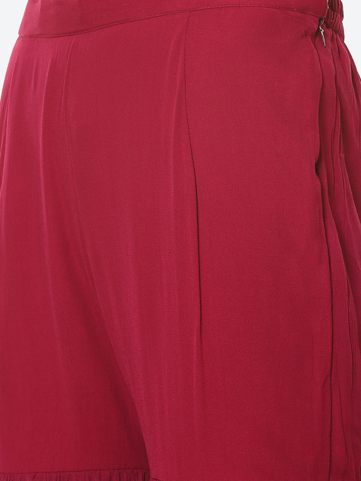 Sequin Georgette Kurti With Palazzo &amp; Georgette Dupatta