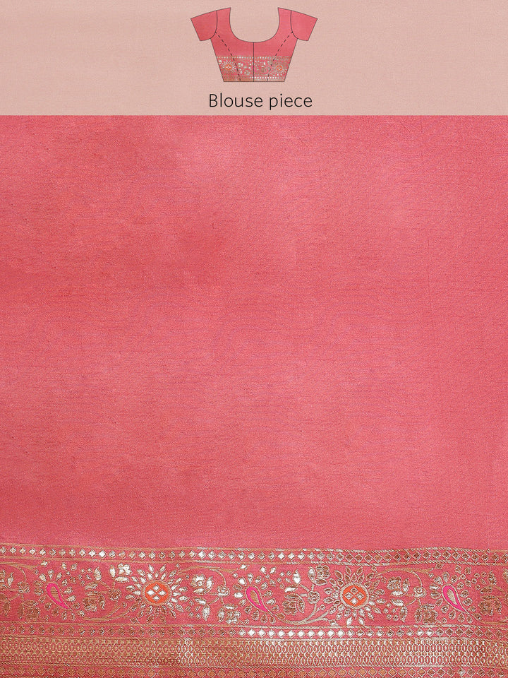 Gota Work Banarasi Woven Saree