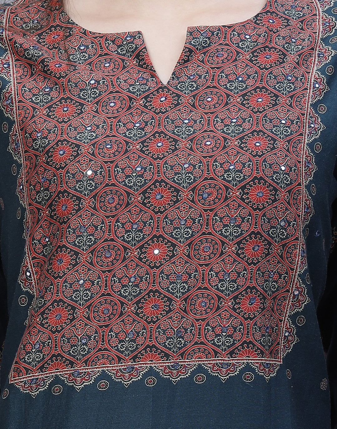 Chanderi Printed Kurti Pant Set