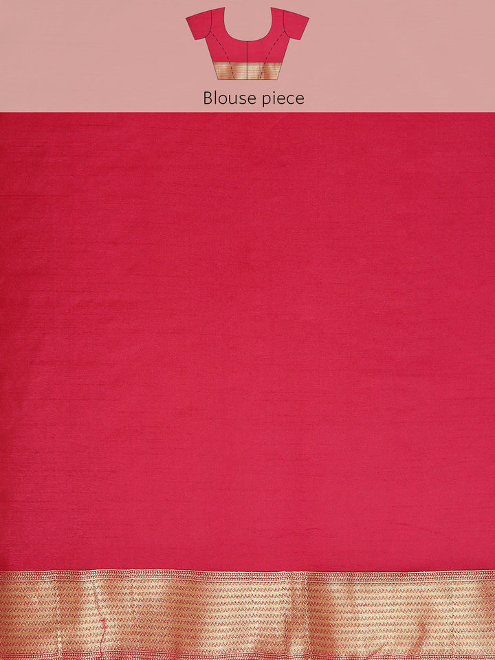 Zari Booti Border Woven Art Handloom Saree