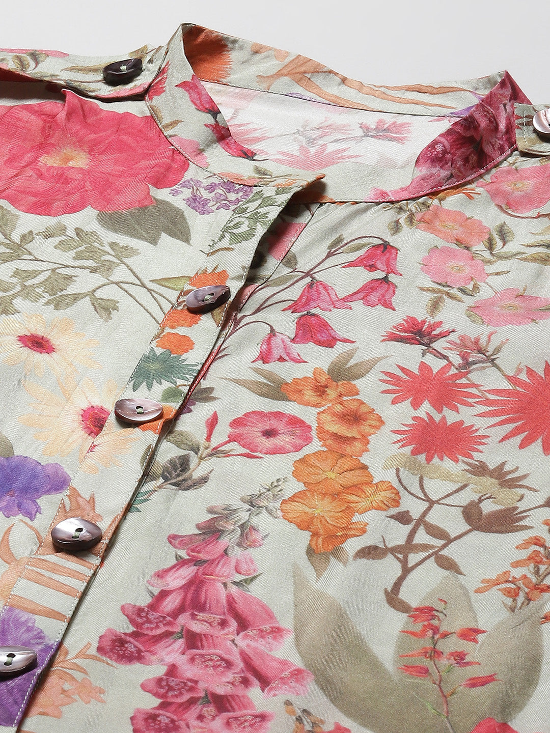 Floral Printed Crepe Co-Ord Set With Belt
