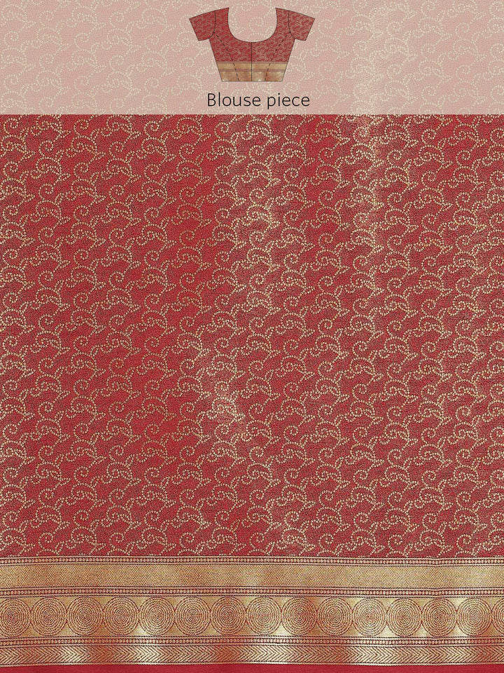 Brocade Zari Jaal Art Handloom Woven Saree