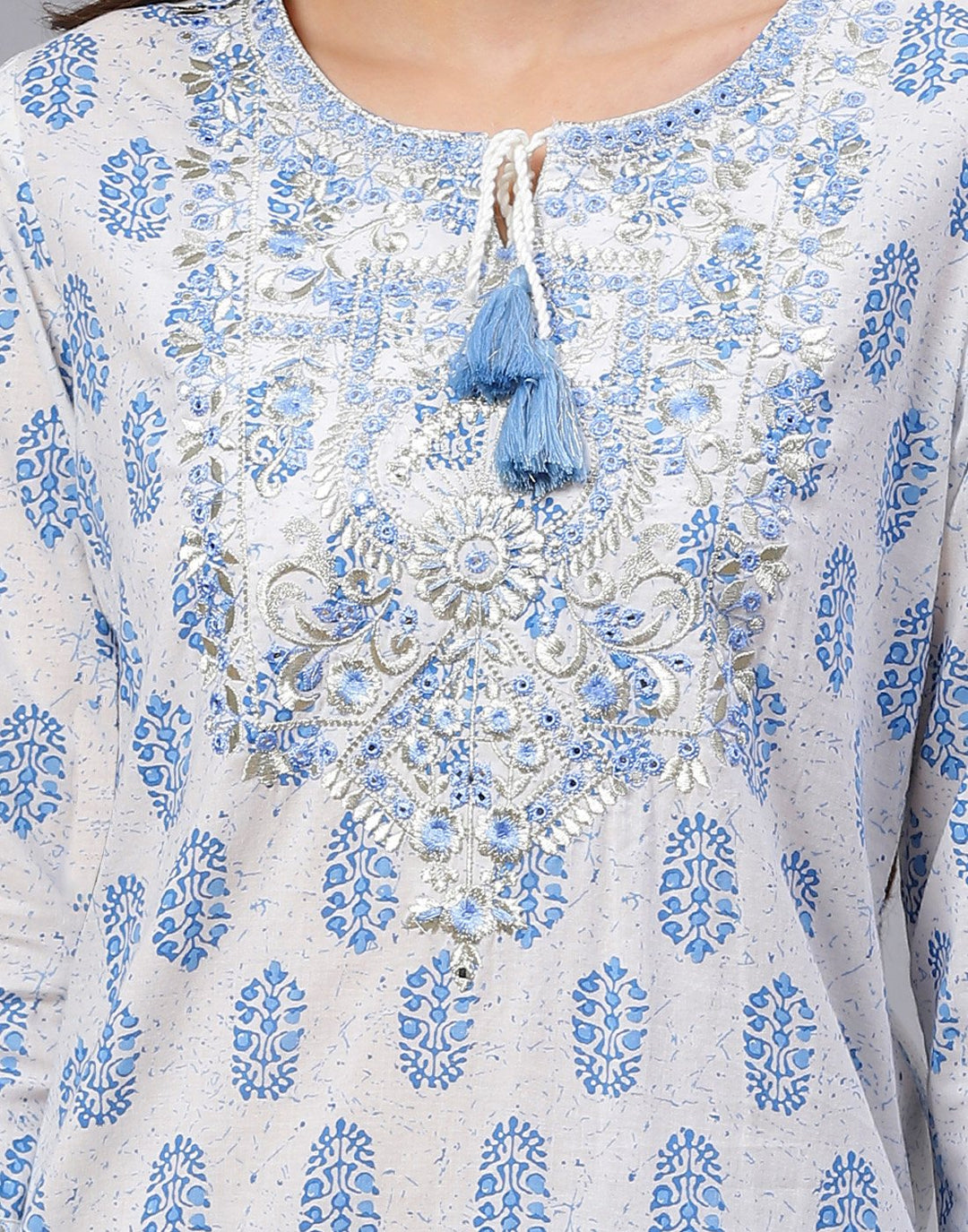 Straight Printed Cotton Salwar Kameez Stitched Suit