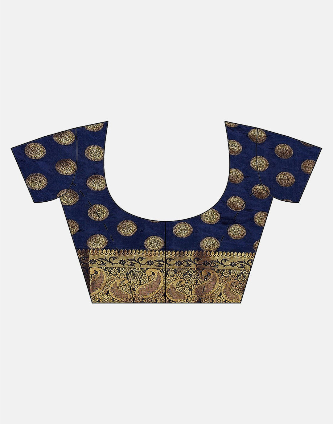 Navy Blue Rani Art Handloom Saree