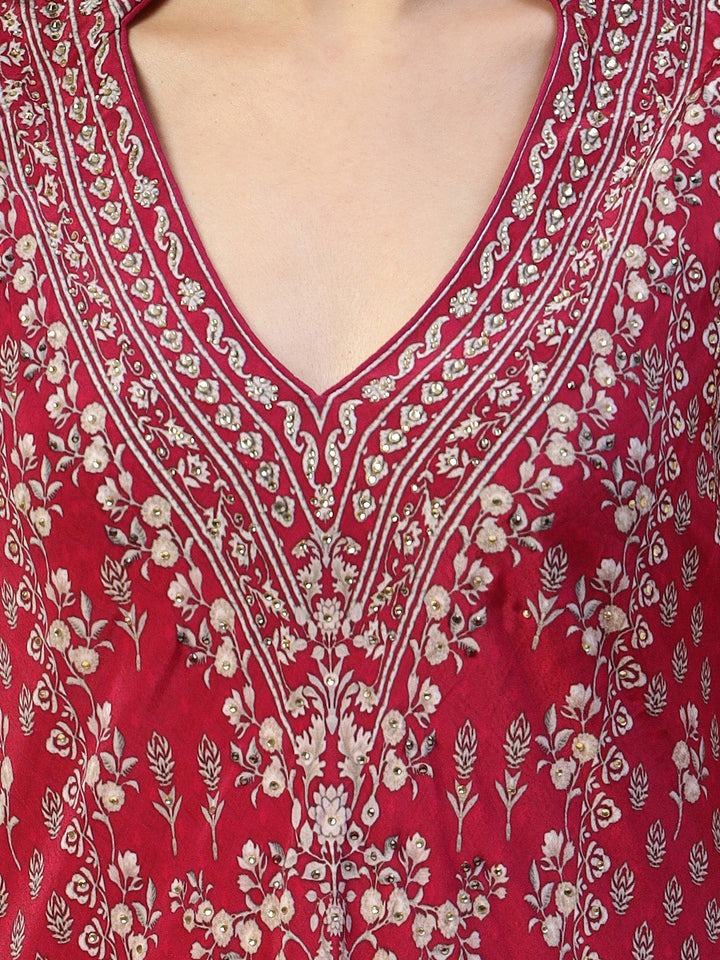 Digital Printed Crepe Gown