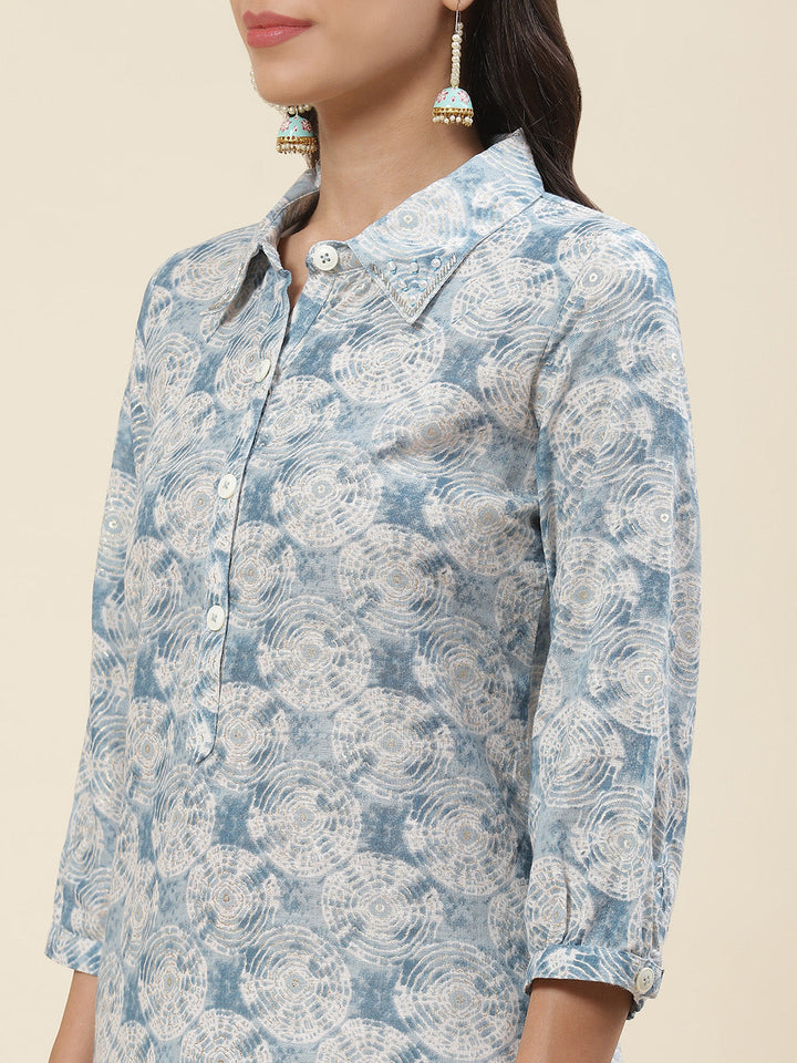 Printed Muslin Kurta