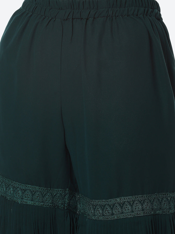 Resham Booti Georgette Kurta With Garara &amp; Georgette Dupatta