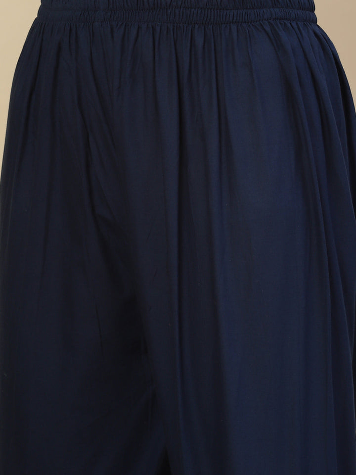Printed Chanderi Kurta With Pants &amp; Dupatta