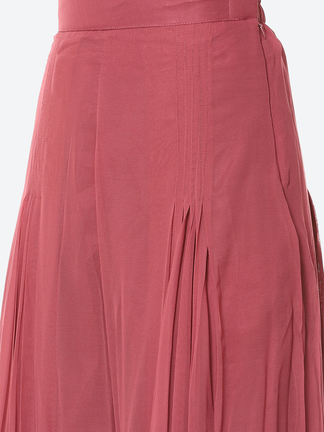 Resham Booti Georgette Kurta With Palazzo &amp; Dupatta