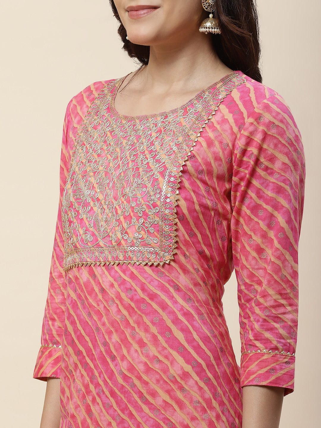 Leheriya Printed Cotton Kurta