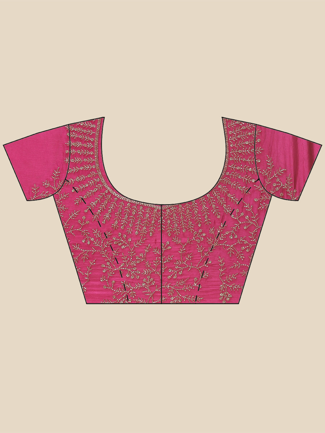 Cutdana Embroidered Chinnon Saree