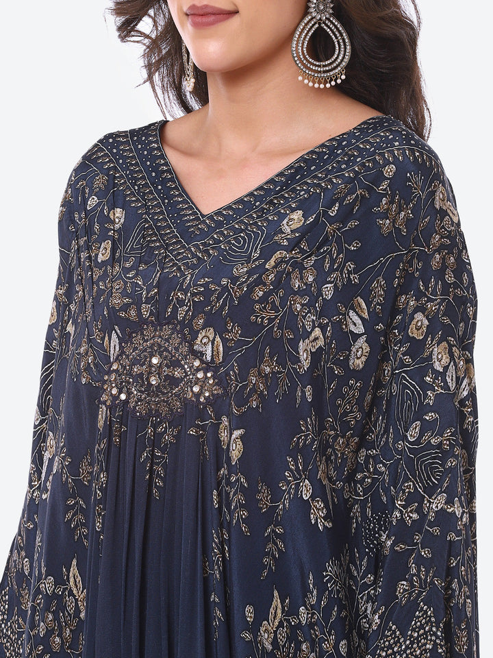 Printed Crepe Kaftan Dress