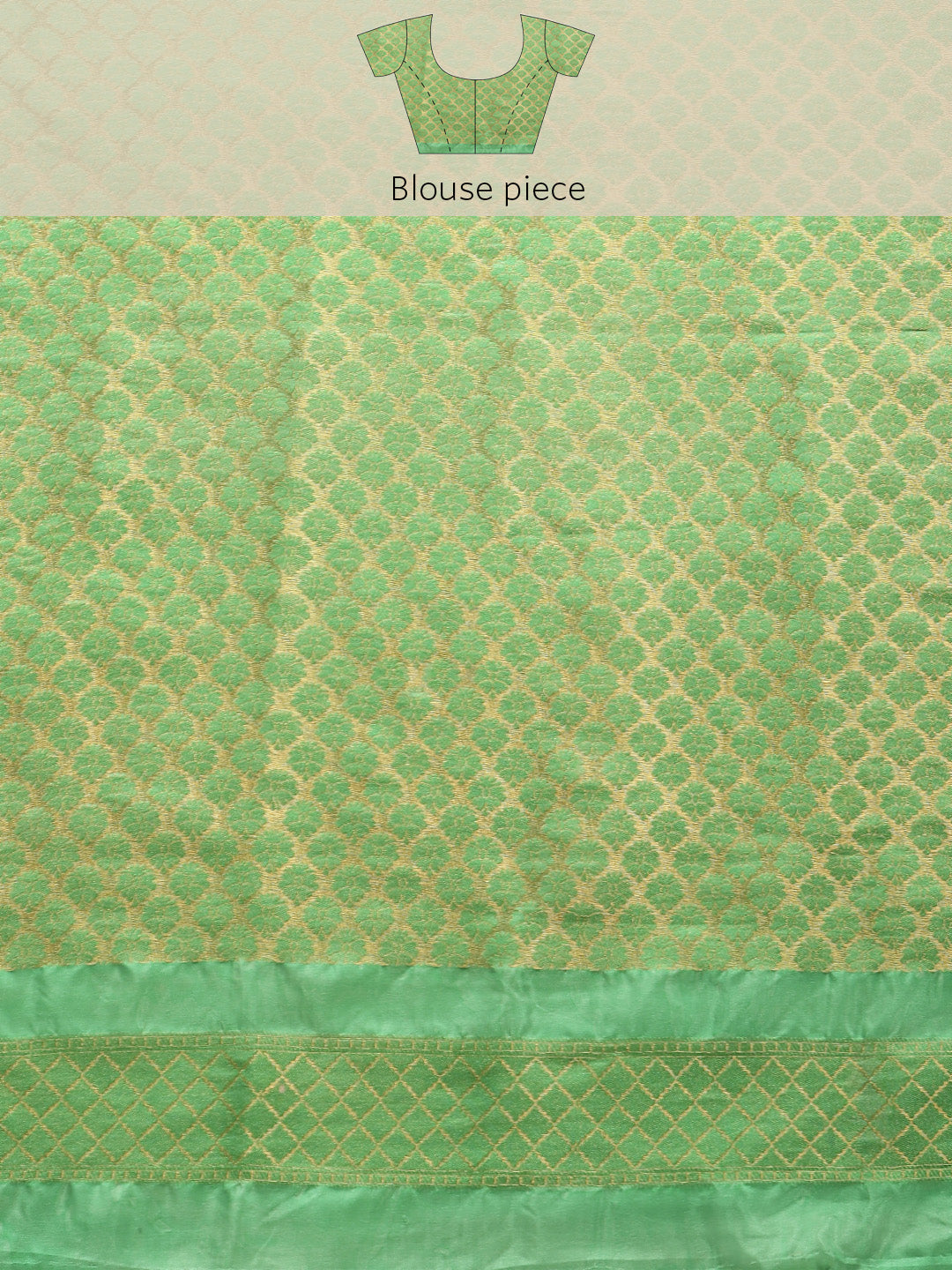 Printed Banarasi Pallu Border Art Handloom Woven Saree