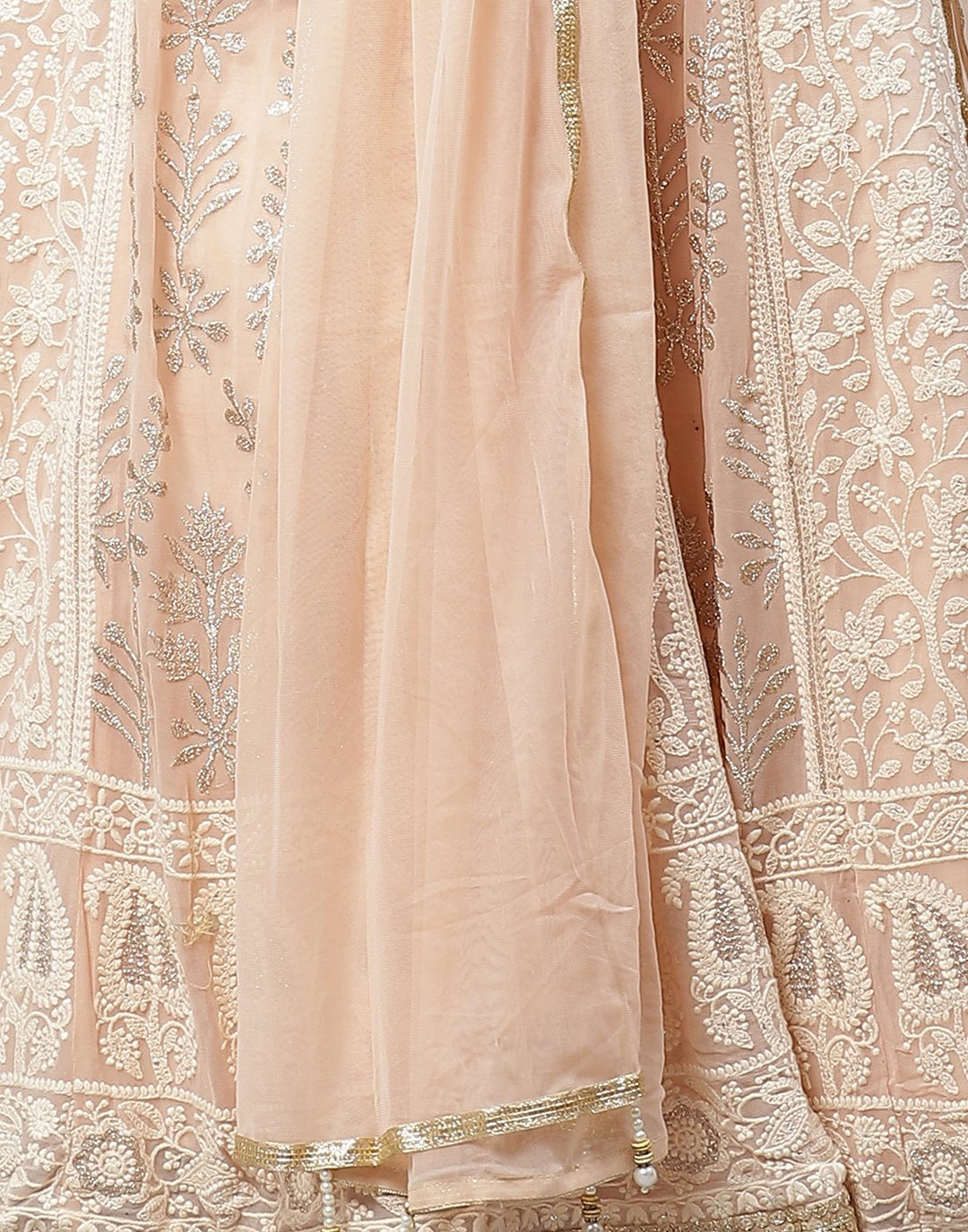 Peach Georgette Anarkali Salwar Kameez