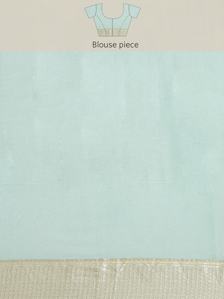 Brocade Zari Jaal Crepe Plain Saree