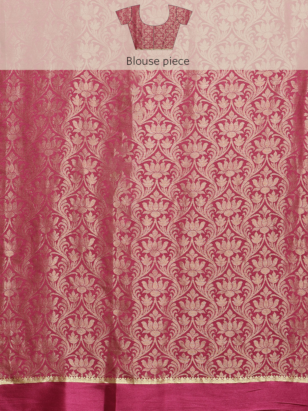 Brocade Zari Border Georgette Plain Saree