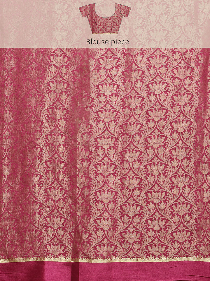 Brocade Zari Border Georgette Plain Saree