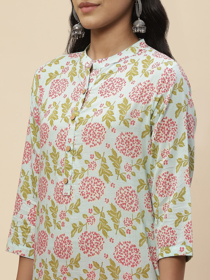 Floral Printed Cotton Kurta