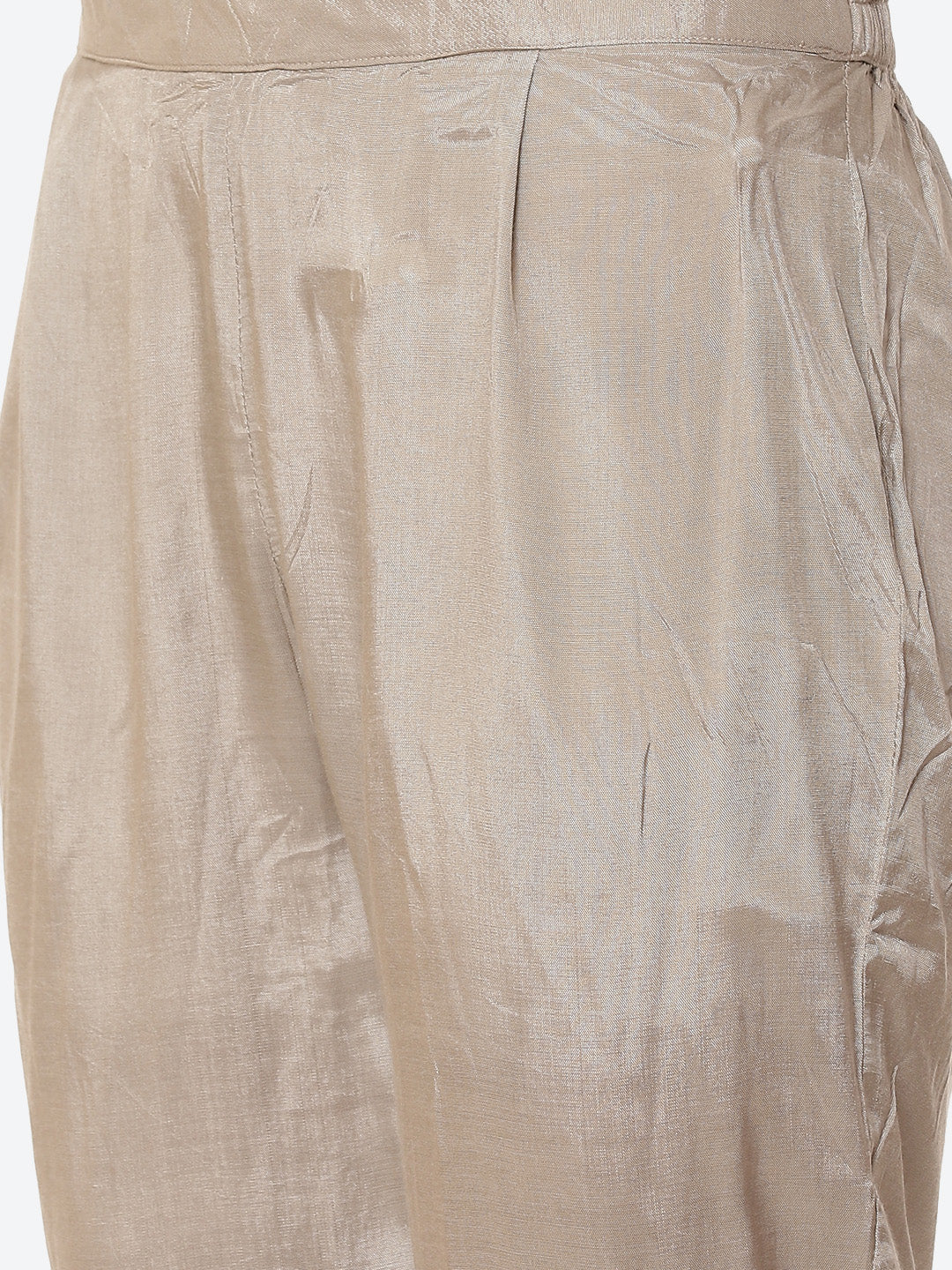 Sequin Work Chanderi Kurta With Pants &amp; Dupatta