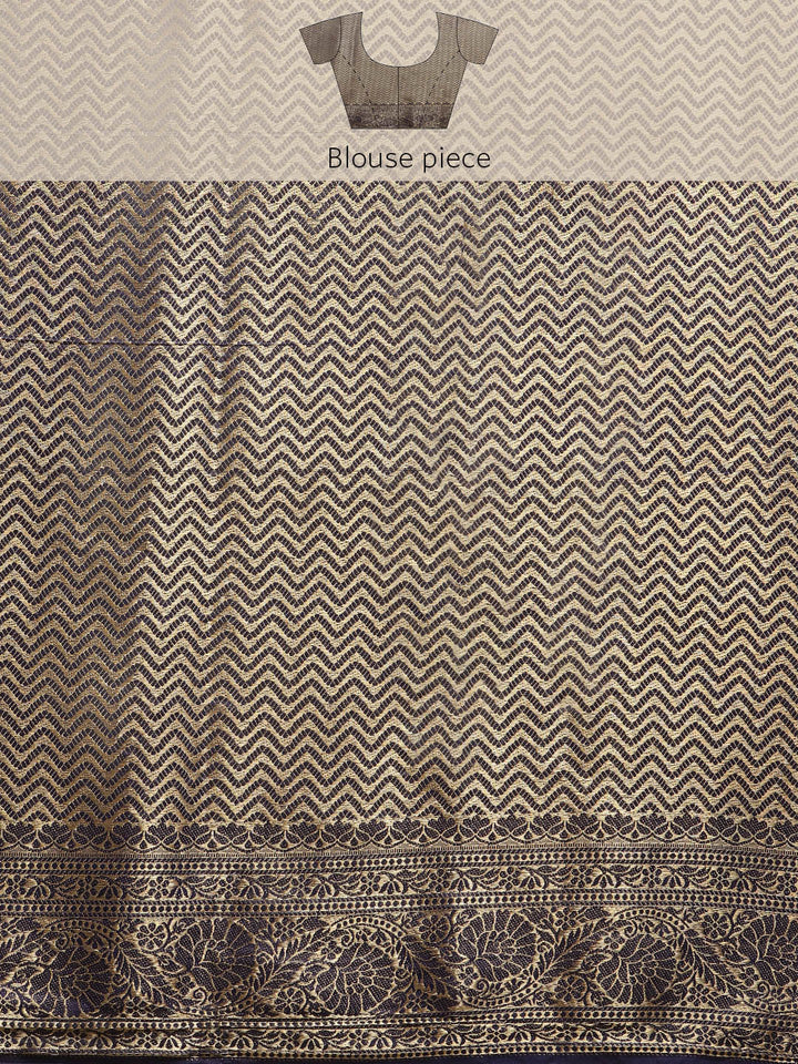 Brocade Zari Border Art Handloom Woven Saree