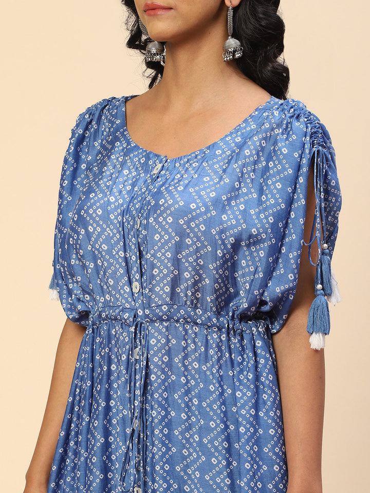 Zigzag Printed Muslin Kurta With Pants