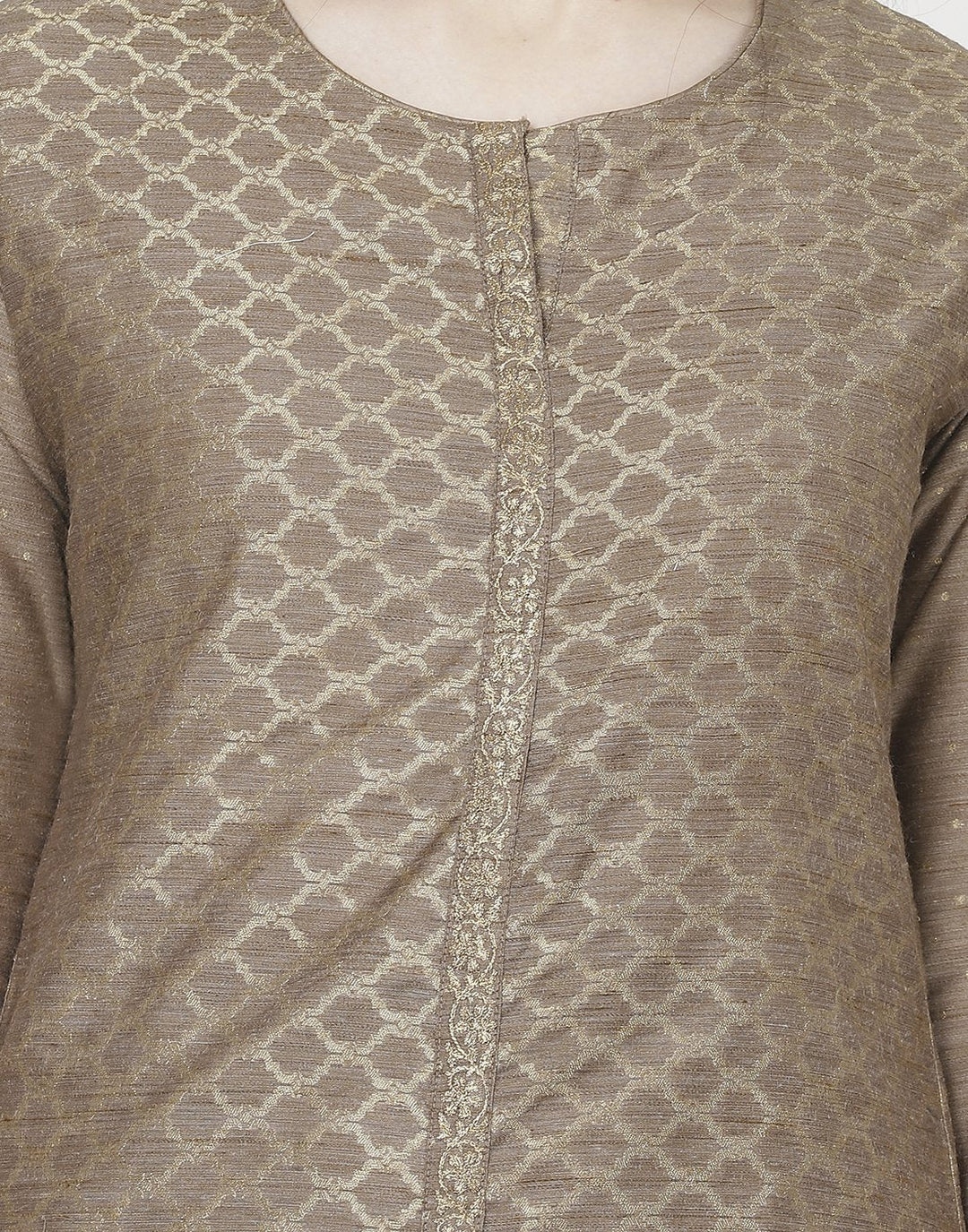 Mouse Art Tusser Kurti with Palazzo