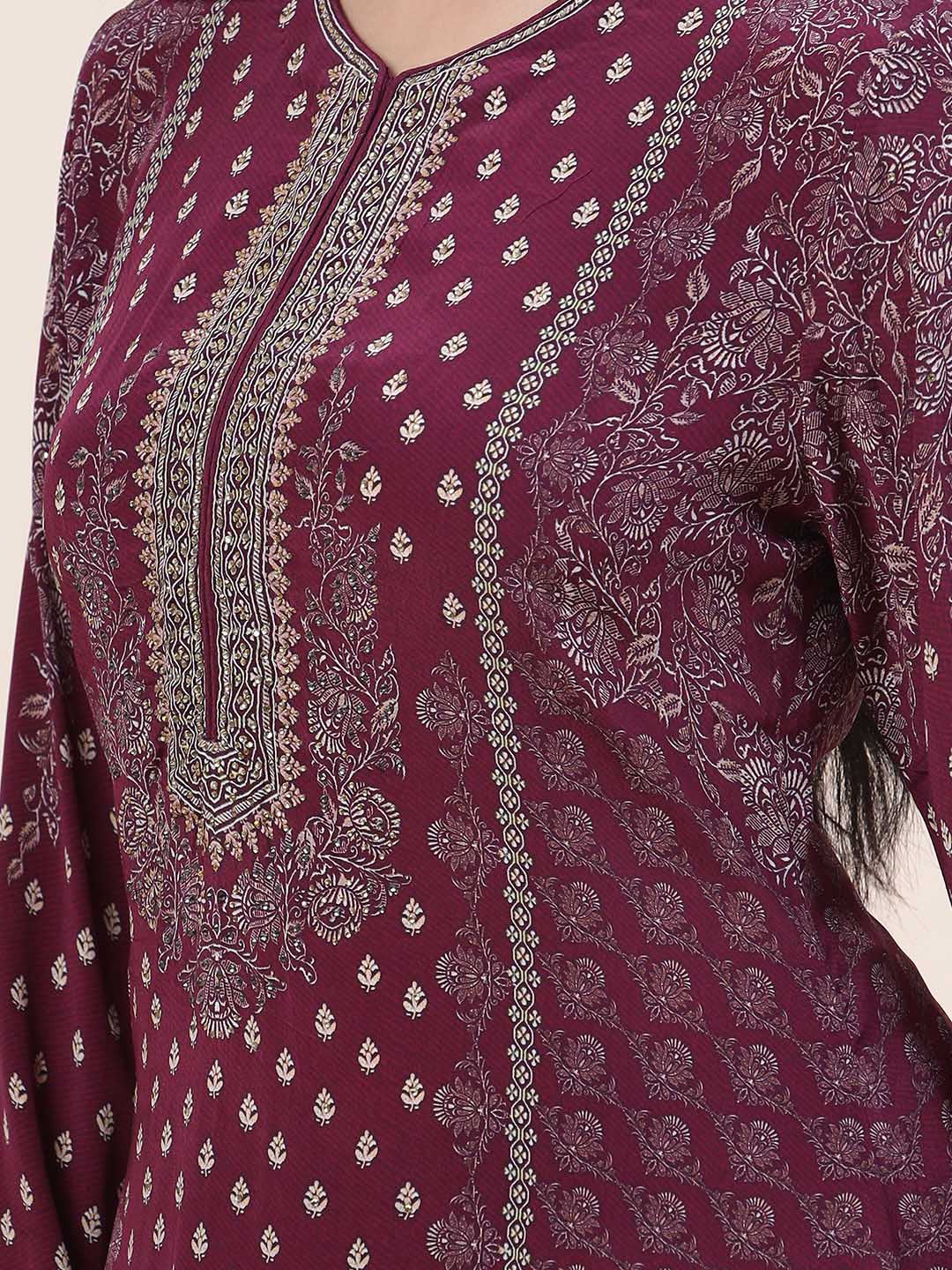 Digital Printed Crepe Kurta