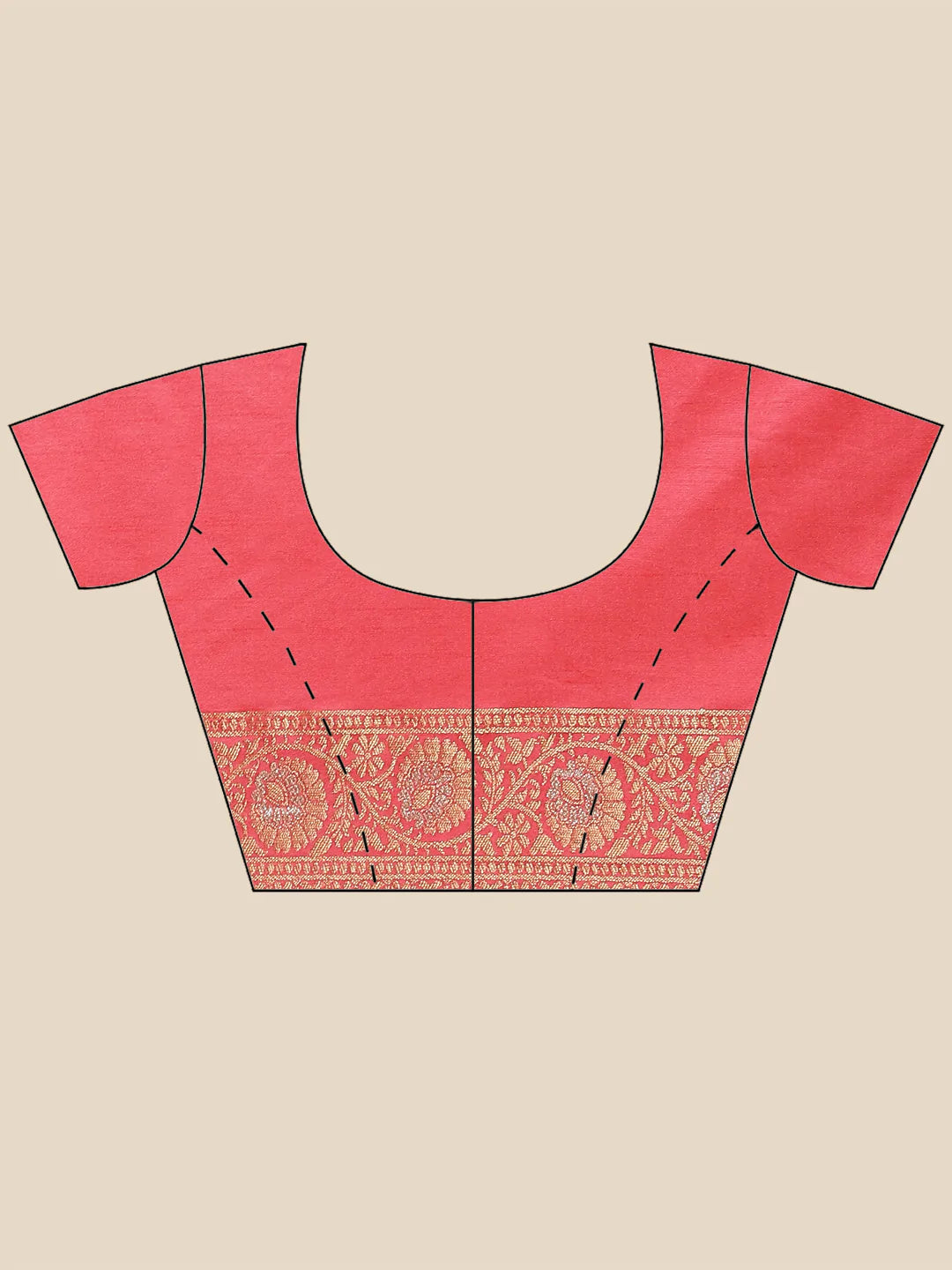 Floral Zari Border Handloom Woven Saree