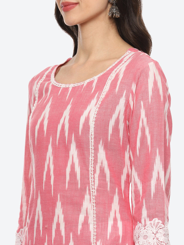 Printed Cotton Kurta With Pant