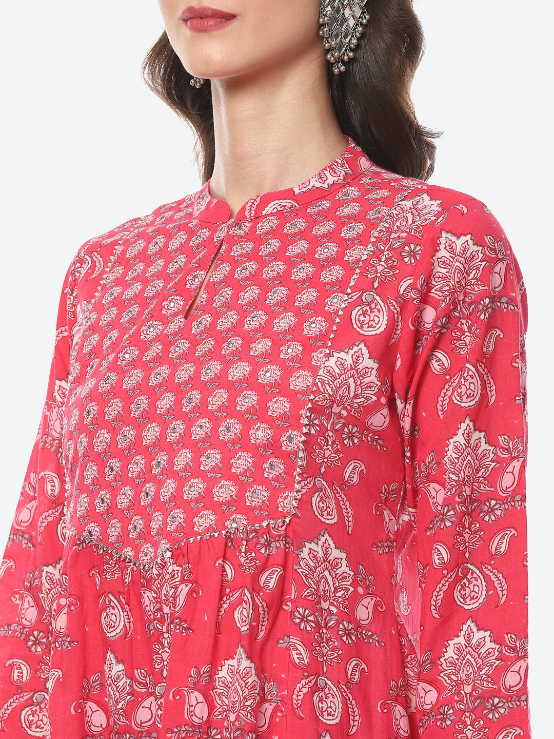 Floral Printed Cotton Kurta With Pant