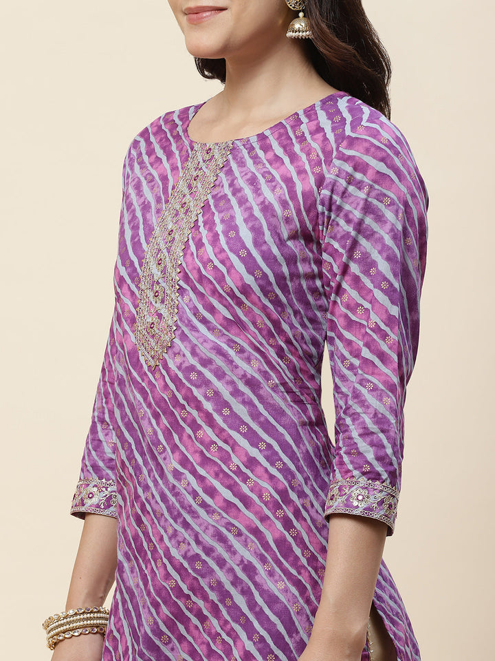 Leheriya Printed Cotton Kurta