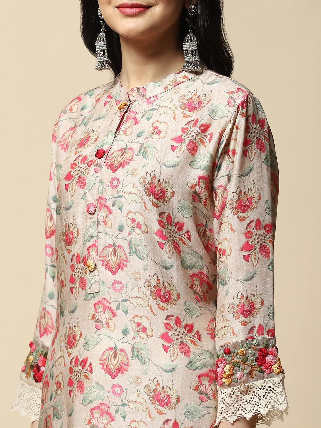 Floral Printed Cotton Kurta