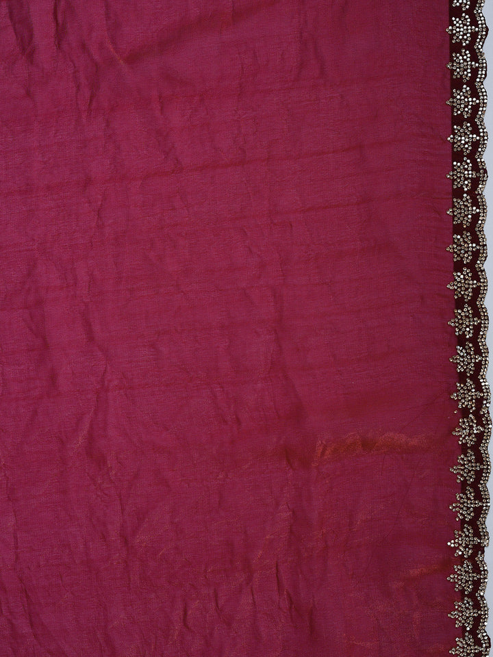 Embroidered Organza Saree