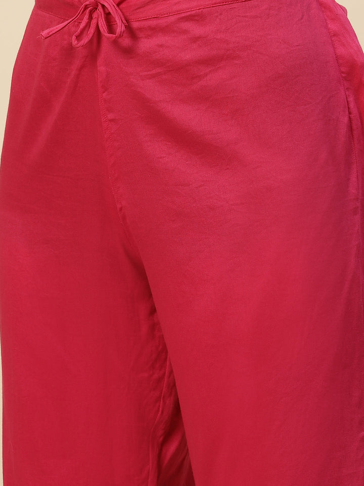 Resham Booti Cotton Kurta With Pants &amp; Dupatta