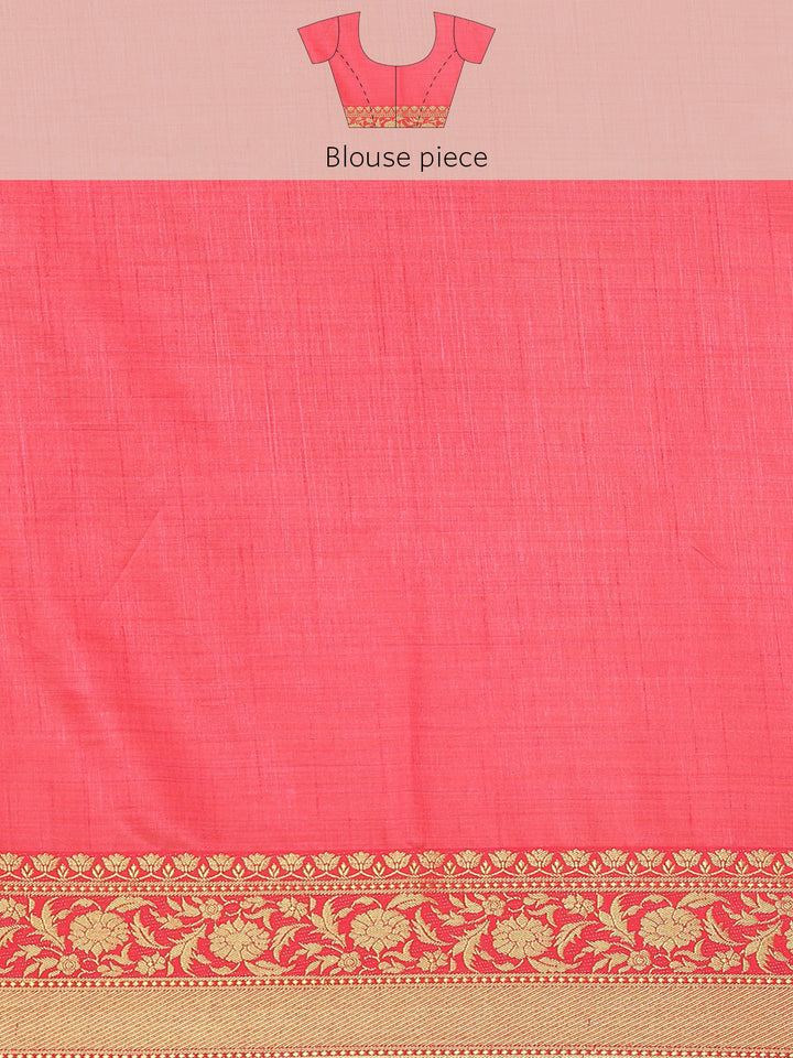 Plain Art Handloom Saree with  Zari Border