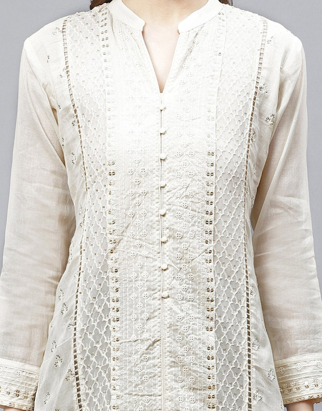 Cotton Cream Kurti