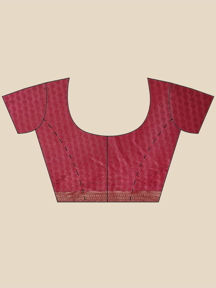 Plain Zari Border Handloom Woven Saree