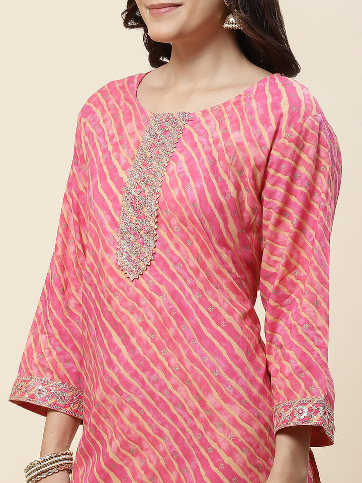 Leheriya Printed Cotton Kurta