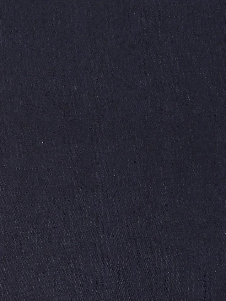 Indigo Printed Chanderi Unstitched Suit Piece With Dupatta