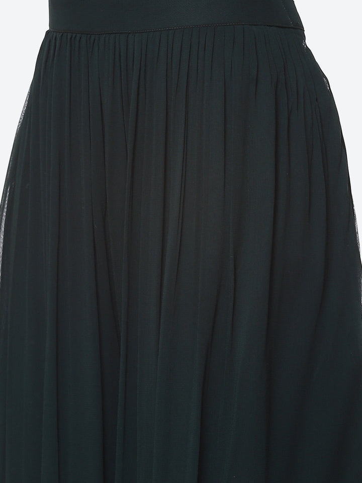 Resham Mirror Georgette Kurta With Palazzo &amp; Dupatta