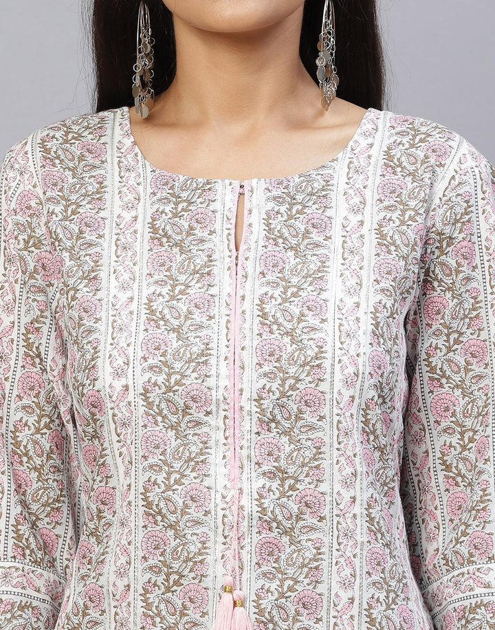 Cotton Printed Kurti Pant Set