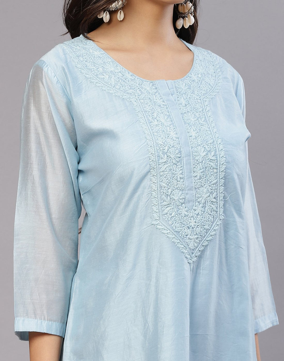 Cotton Chanderi Kurti