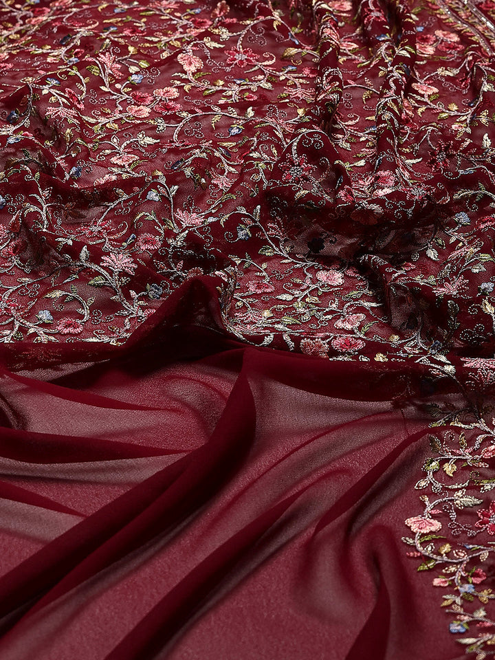 Embroidered Georgette Saree